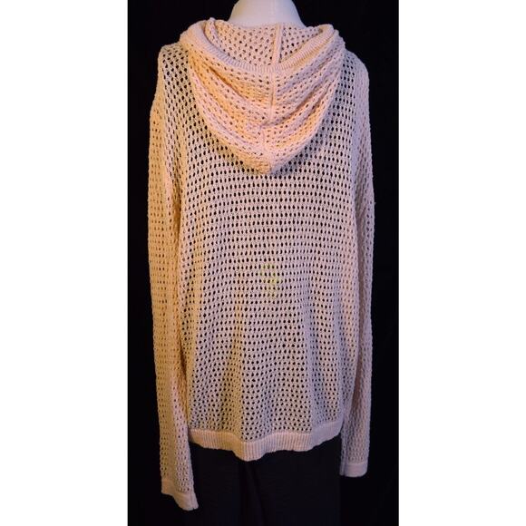 NWT New W/Tag CHARLIE B Pearl Picot Knit Hooded Cardigan Sweater Buttons Size XL - Picture 5 of 9